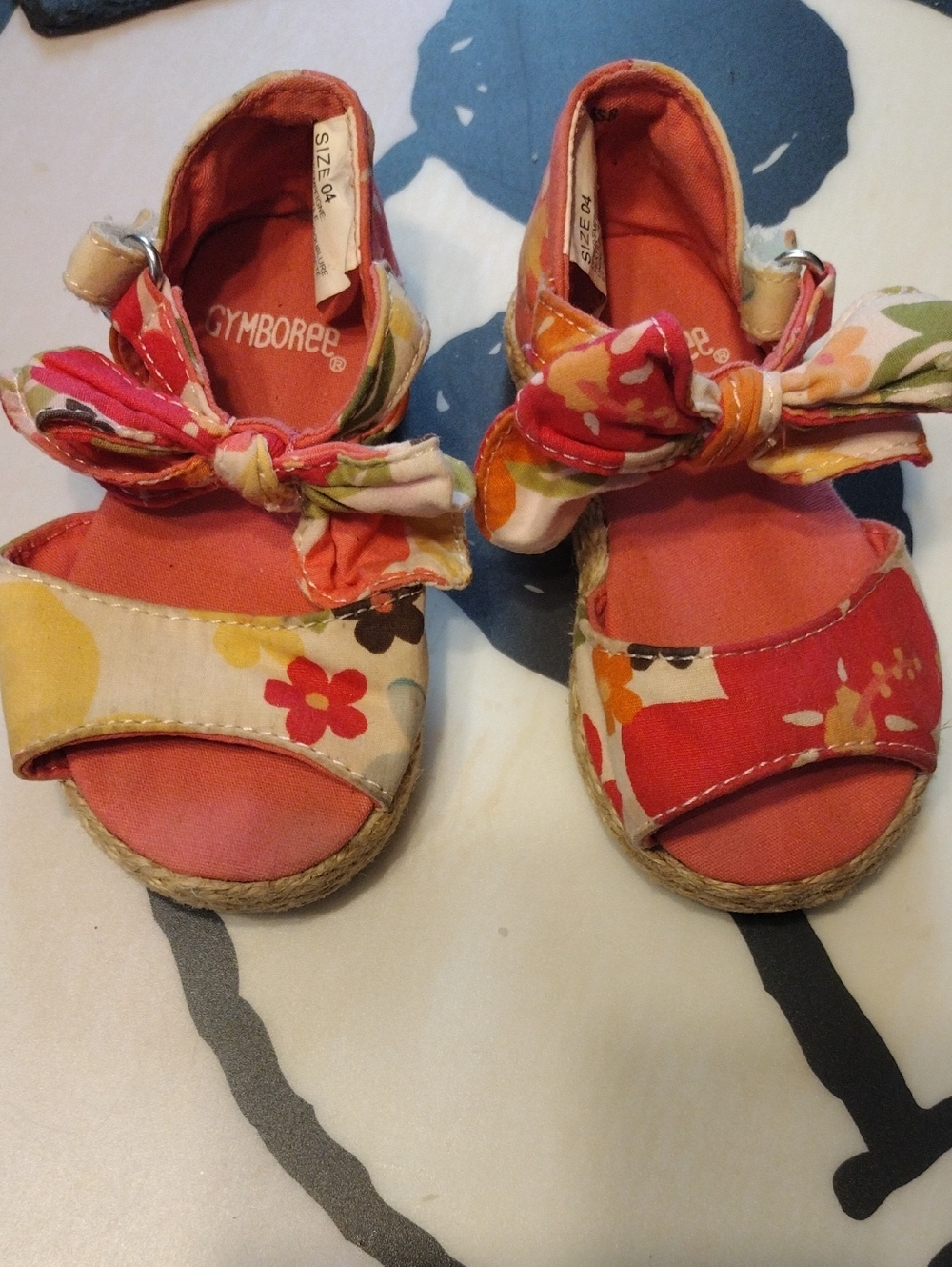 Gymboree Pink Floral Bow Sandals